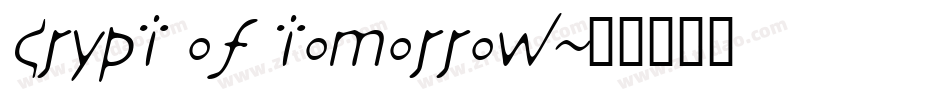 crypt of tomorrow字体转换
